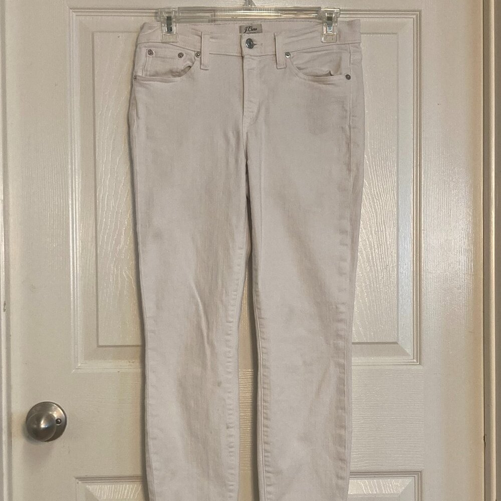 Women's pants by J Crew toothpic white sze 27